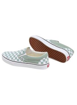 Zapatillas Vans Slip-On Checkerboard Azul Para Mujer