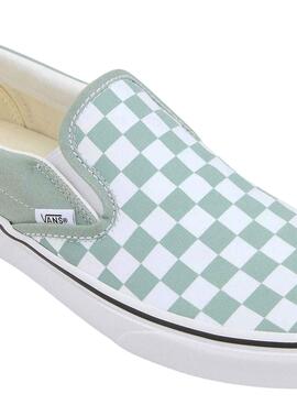 Zapatillas Vans Slip-On Checkerboard Azul Para Mujer