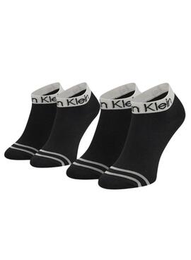 Pack Calcetines Calvin Klein Quarter Negro Para Mujer