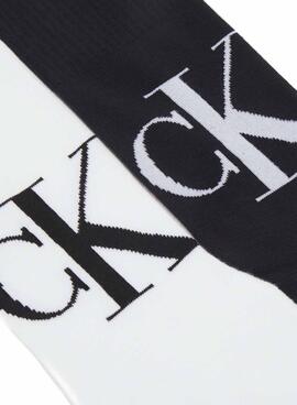 Calcetines Calvin Klein Jeans Mid Blanco y Negro