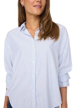 Camisa Only Alice Azul Para Mujer