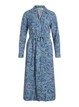 Vestido Vila Dogma Azul Para Mujer