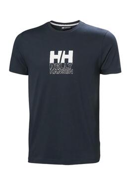 Camiseta Helly Hansen Core Azul Marino Para Hombre
