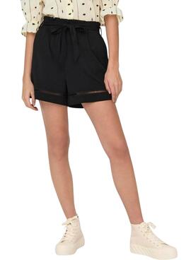 Shorts Only Franci Negro Para MUjer