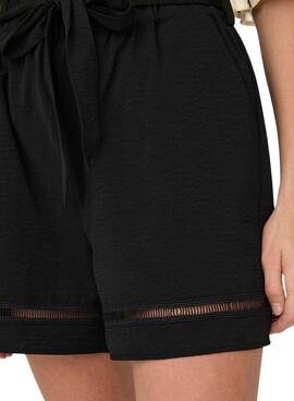 Shorts Only Franci Negro Para MUjer