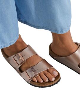 Sandalias Birkenstock Arizona Cobre Para Mujer