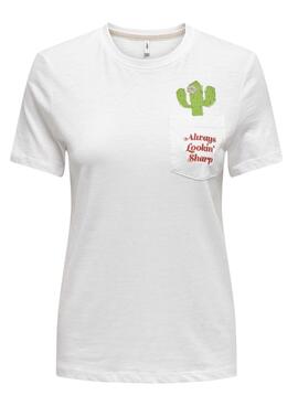 Camiseta Only Misa Blanco Para Mujer