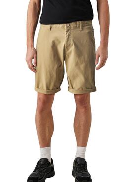 Bermudas Tommy Jeans Scanton Beige Para Hombre