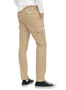 Pantalón Tommy Jeans Austin Cargo Beige Para Hombre