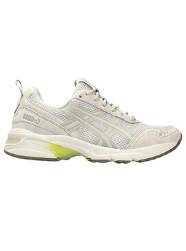 Zapatillas Asics Gel 1090 V2 Blanco y Neon Para Mujer