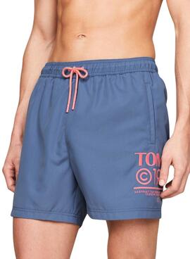 Bañador Tommy Jeans Slim Drawstring Azul Para Hombre