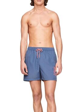 Bañador Tommy Jeans Slim Drawstring Azul Para Hombre