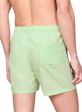 Bañador Tommy Jeans Heritage Crinkle Nylon Verde Para Hombre