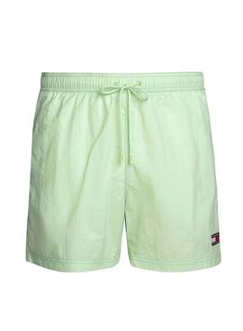 Bañador Tommy Jeans Heritage Crinkle Nylon Verde Para Hombre