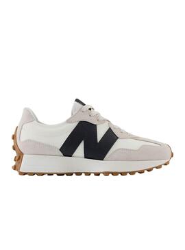 Zapatillas New Balance 327 Blanco y Negro Para Mujer