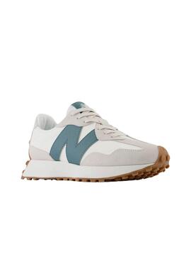 Zapatillas New Balance 327 Blanco y Verde Para Mujer