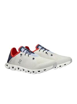 Zapatillas On Cloud 5 Blanco y Azul Para Hombre