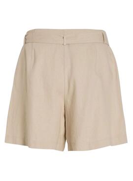 Shorts Vila Jolanda Beige Para Mujer