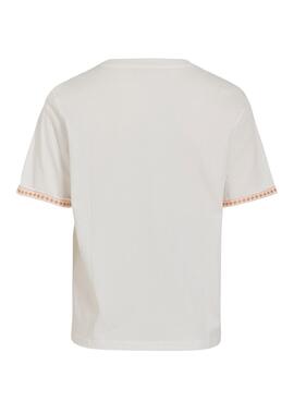 VISYBIL PATTERN EMB S/S T-SHIRT Snow White
