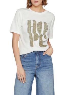 Camiseta Vila Sybil Hope Blanco Para Mujer