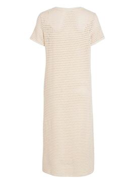 Vestido Vila Adella Beige Para Mujer