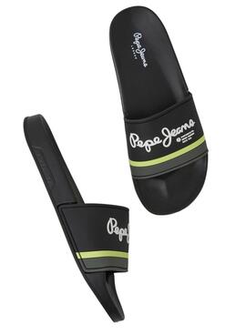 Chanclas Pepe Jeans Portobello Negro Para Hombre