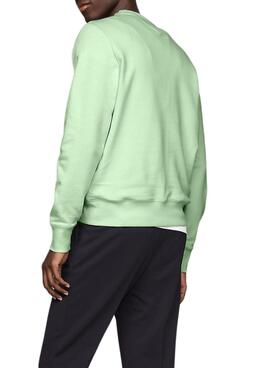 Sudadera Tommy Hilfiger Logo Verde Menta Para Hombre