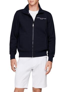 Sudadera Tommy Hilfiger Cremallera Marino Para Hombre