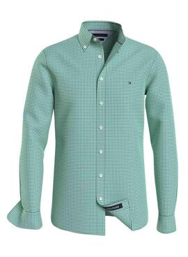 Camisa Tommy Hilfiger Flex Textured Verde Para Hombre 