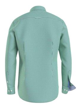Camisa Tommy Hilfiger Flex Textured Verde Para Hombre 