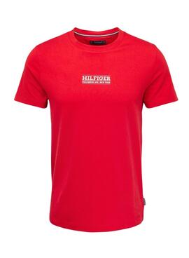 Camiseta Tommy Hilfiger Columbus Rojo Para Hombre