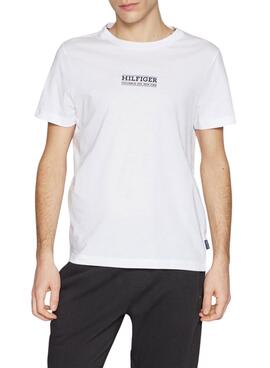 Camiseta Tommy Hilfiger Columbus Blanco Para Hombre