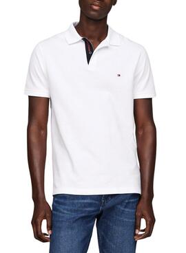 Polo Tommy Hilfiger Monotype Placket Blanco Para Hombre