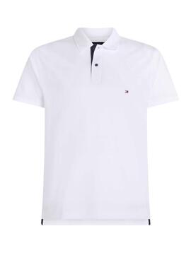 Polo Tommy Hilfiger Monotype Placket Blanco Para Hombre