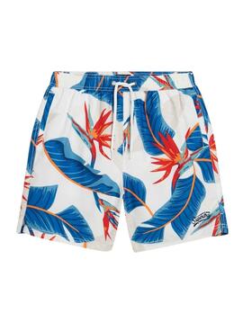 Bañador Superdry Hawaiian Azul y Blanco Para Hombre