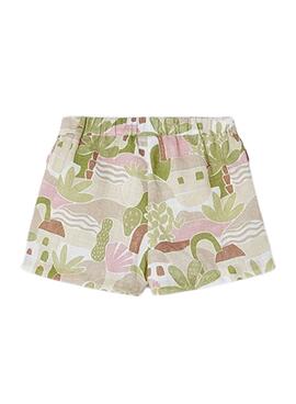 Short Mayoral Estampado Verde Para Niña