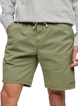 Bermudas Superdry Walk Verde Para Hombre