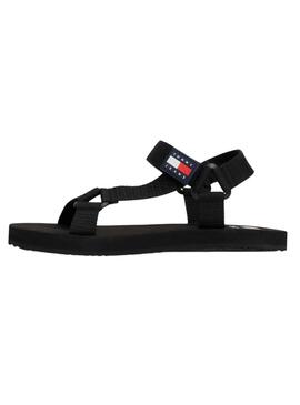 Sandalias Tommy Jeans Casual Negro Para Hombre