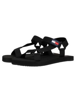 Sandalias Tommy Jeans Casual Negro Para Hombre