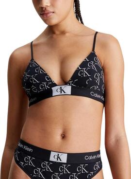 Sujetador Calvin Klein Unlined Triangle Negro