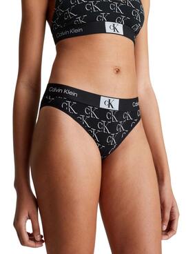 Braguitas Calvin Klein Litho Negro Para Mujer