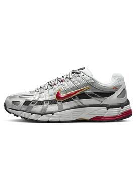 Zapatillas Nike P-6000 Blanco y Rojo Para Mujer
