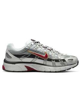 Zapatillas Nike P-6000 Blanco y Rojo Para Mujer