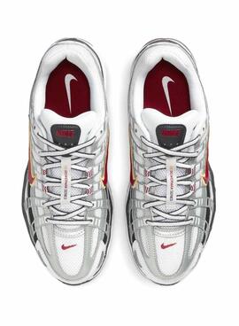 Zapatillas Nike P-6000 Blanco y Rojo Para Mujer