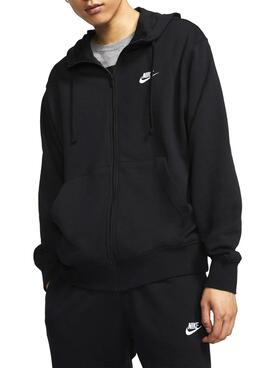 Sudadera Nike Sportswear Club Cremallera Negro Para Hombre