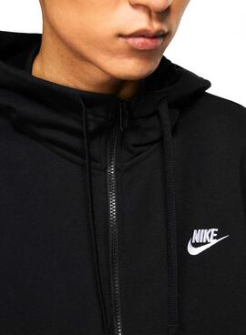 Sudadera Nike Sportswear Club Cremallera Negro Para Hombre