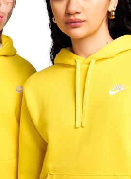 Sudadera Nike Sportswear Club Fleece Capucha Amarillo