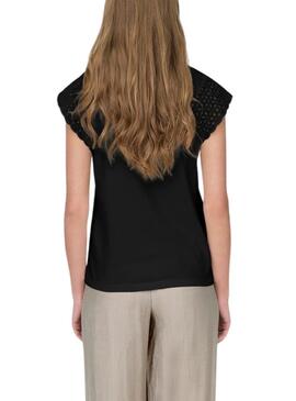 Camiseta Only Xiana Negro Para Mujer