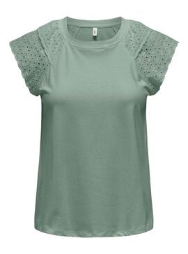Camiseta Only Xiana Verde Para Mujer