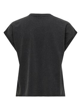 Camiseta Only Lucinda Negro Para Mujer